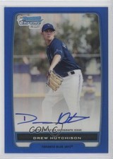 2012 Bowman Chrome Prospects Blue Refractor /150 Drew Hutchison #BCP103 Auto sh7