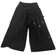 Sinister Mens L Y2k VTG Baggy Black Wash Wide Leg JNCO style Skater Jeans 2000