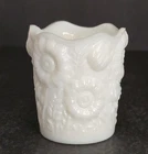Vtg White Milk Glass Sunflower Toothpick Tea light Holder Approximately-2.5”Tall