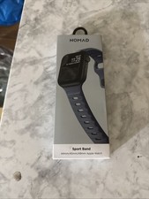 New NOMAD Authentic Apple Watch Sport Strap FKM Band Marine Blue 45/44/49mm NEW