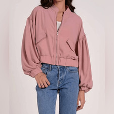 NWT- Elan- Dusty Rose Bomber Jacket- Size large