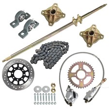 For Go Cart 44" ATV Quad Go Kart Rear Live Axle Kit Sprocket Brake Wheel Hub