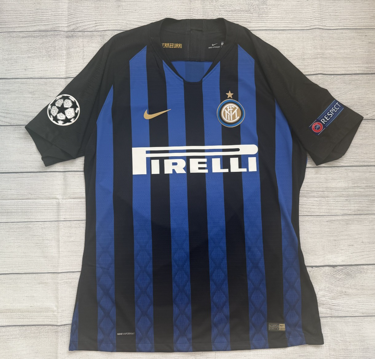 Nike Inter Milan 18/19 match issue kitroom Home Shirt - #6 Devrij