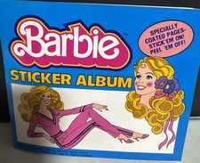 Vintage Barbie Sticker Album With 15 Puffy Stickers 1984 USED AS PICTURED
