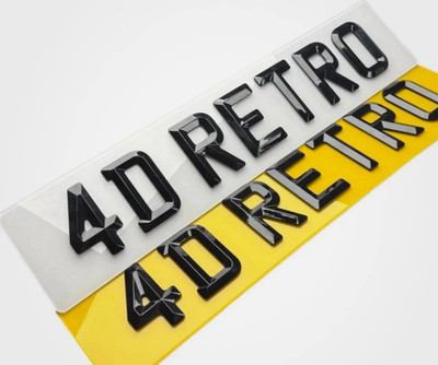 Nummernschild - Premium Qualität | Retro 4D abgeschrägt | 100% Straße / TÜV konform
