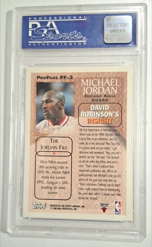 1996 Topps profiles Michael Jordan PF3 - Image 2 of 2