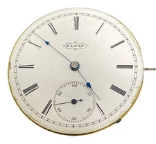 Elgin Grade 95 Pocket Watch Movement Size 6s 7j Hunter Model 1 Ticking F8505