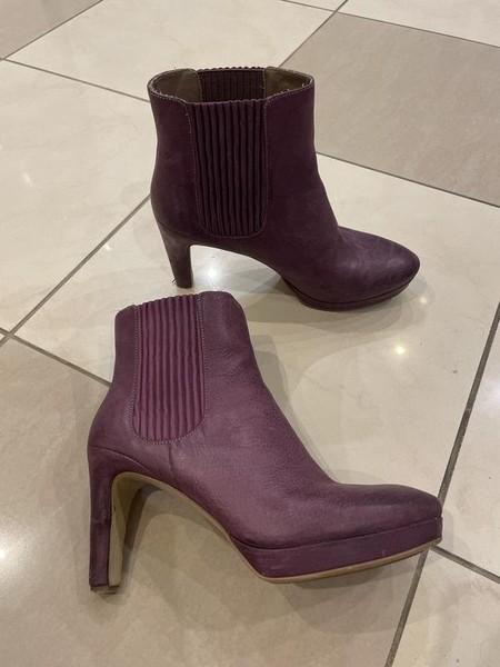 Women Ecco Boots Lilac Leather 5