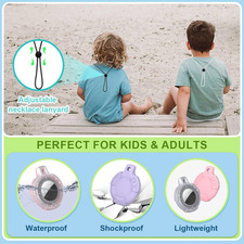 4 Pack for Airtag Bracelet Air Tag Necklace, Soft Silicone Wristband Air Ta...