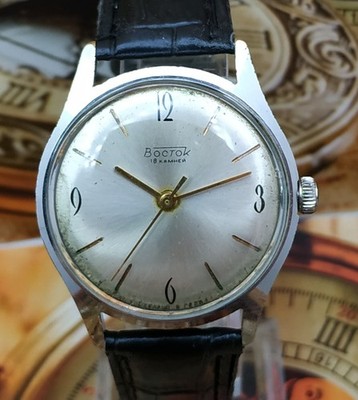 Men's Dress Watch Vintage Wostok USSR Mechanical 2209 SERVICED Vostok Soviet  