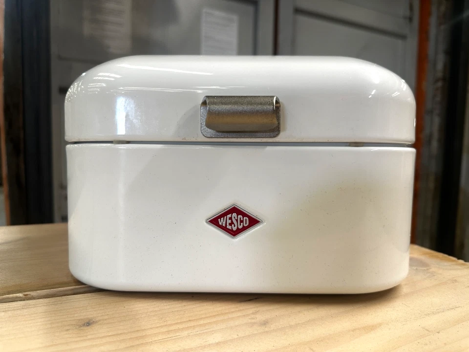 White Retro Style Wesco Bread Bin - Image 2 of 4