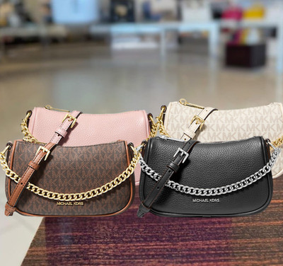 Michael Kors Carmela Small Women Signature Logo Pouchette Crossbody Bag Purse MK