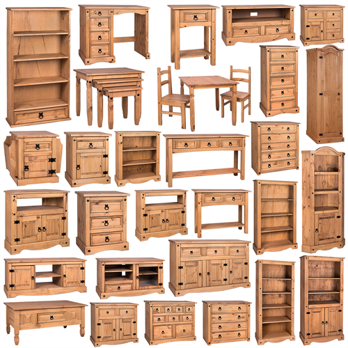 Corona Solid Pine Mexican Living Bedroom Dining Room Waxed Furniture Tables - Picture 5 of 194