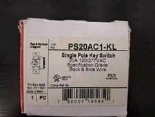 PS20AC1-KL Single Pole Key Switch