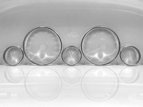 For Lancia Kappa 1994-2001 Polished Aluminium Chrome dash cluster Rings x5 - Picture 4 of 5
