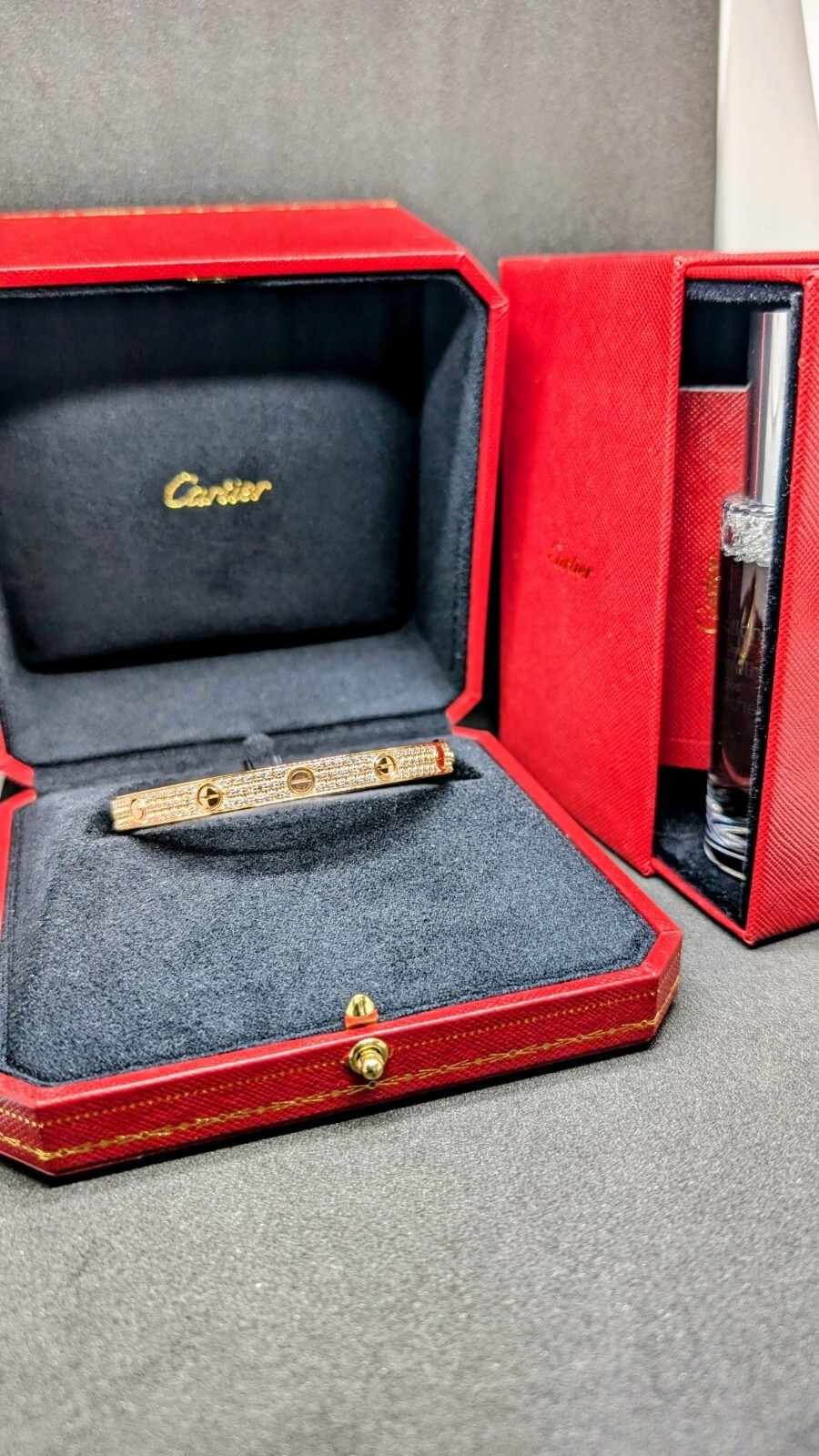Cartier Pave Love Bracelet Size 19 Rose Gold 18ct RRP £42,400 image 2