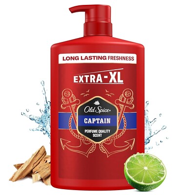 Old Spice Captain Duschgel & Shampoo Für Männer 1000 Ml, 3-In-1 Körper-Haar-Gesi