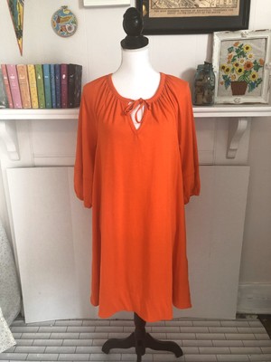 burnt orange casual dress