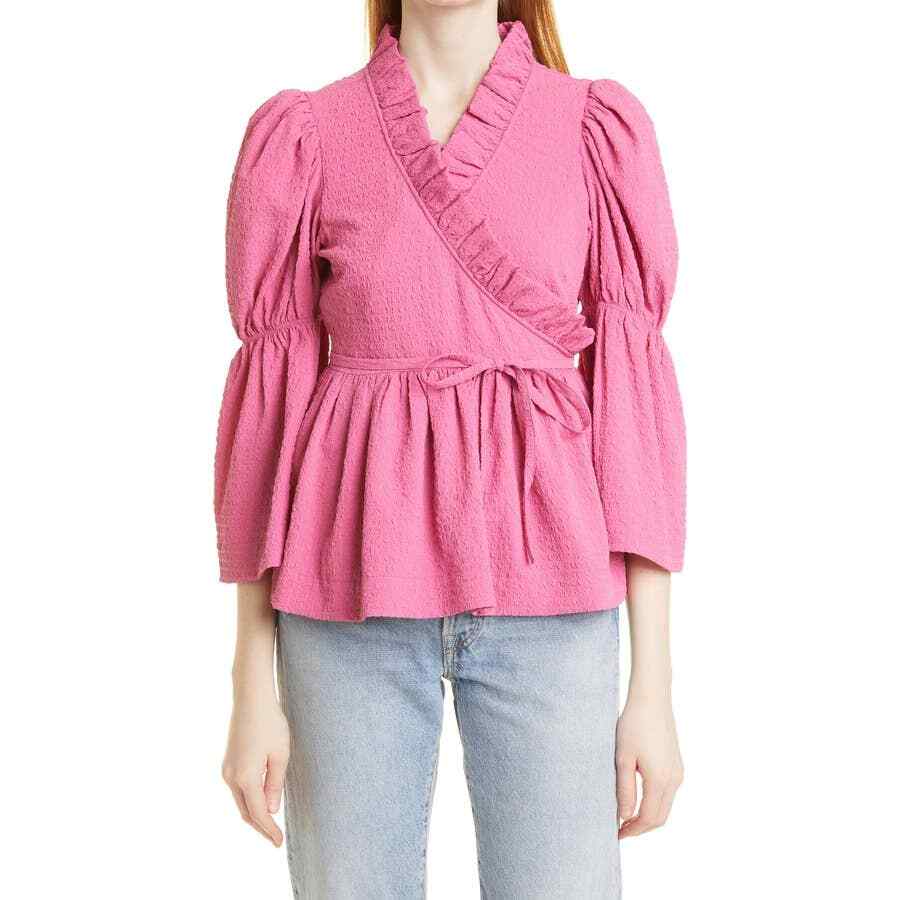 トップス Bibiy. FIORE PUFF BLOUSE [pink] Know You Better Fuchsia Pink Puff Sleeve Blouse – Shop the Mint