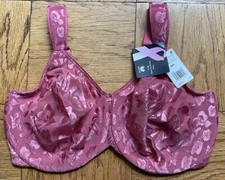 44H Seamless Underwire Bra by Wacoal; AWARENESS, Rose Wine, New