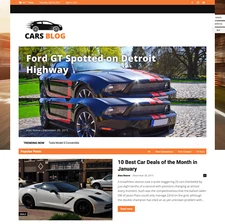 Car Blog Website Design with Free VPS Web Hosting and Installation