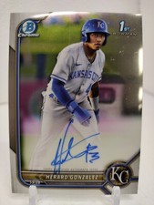 HERARD GONZALEZ AUTO 1ST 2022 Bowman Chrome Baseball CPA-HG Kansas City Royals