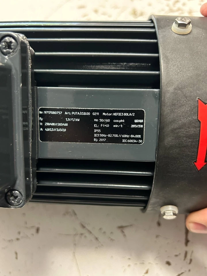 Bomba de inmersión centrífuga de plástico RTL-PP-10/160-1E/3-IE3-300 1,1 KW 400/460 V Foto 3 de 4