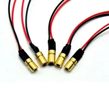 5pcs 6x10mm Mini Brass 850nm 3.5mW  IR Dot Laser Diode Module DC3V