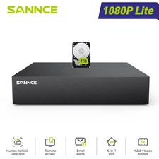 SANNCE 8CH 1080P Lite TVI DVR 1TB Video Recorder for Surveillance Camera System