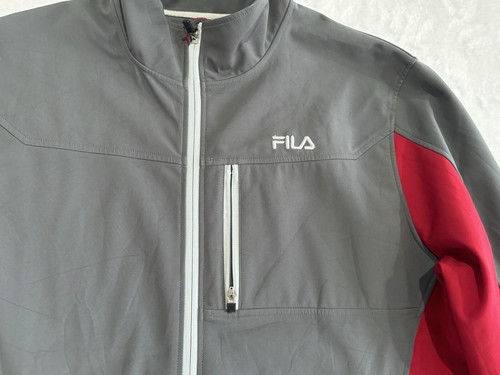 Fila Jacket Gray/Red/White Sport Jacket, Size XL, 2A180 - Picture 3 of 11