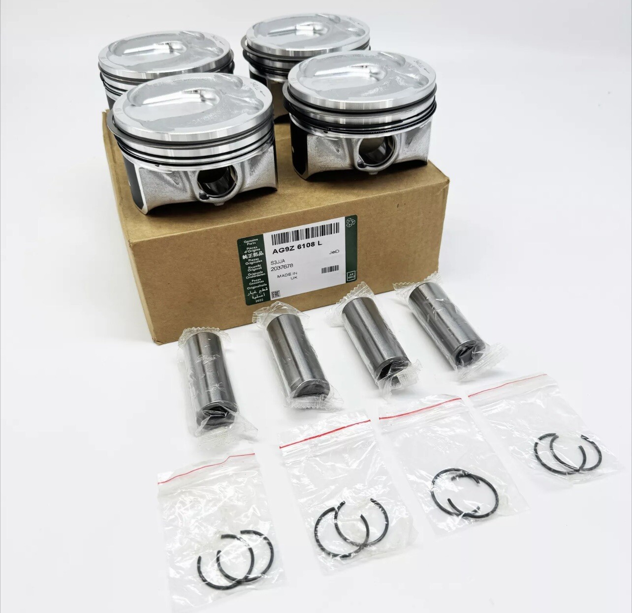 4 X PISTON & RINGS KIT FOR LAND ROVER DISCOVERY RANGE ROVER FORD 2.0T AG9Z6108L
