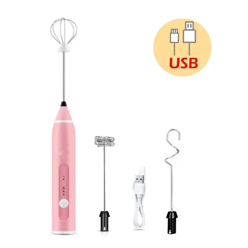 Milk Frother, Handheld Coffee Frother Electric Whisk,3 Gear Adjustable USB Recha