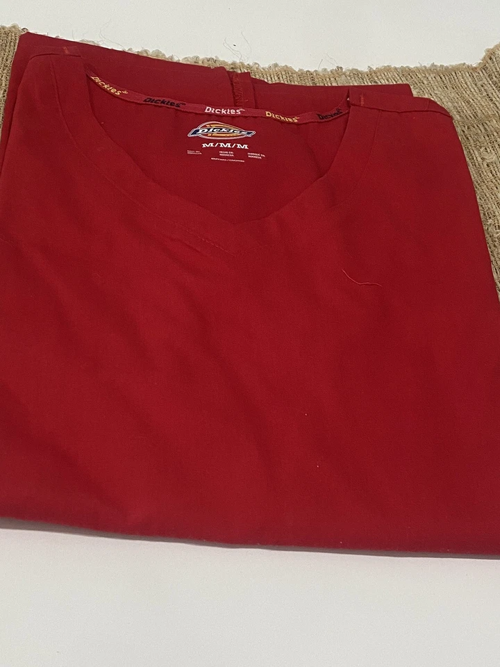 Dickies Scrub Top Uniforms multicolor Mock Wrap Womens Double Pockets 3pcs Sz M - Image 4 of 4