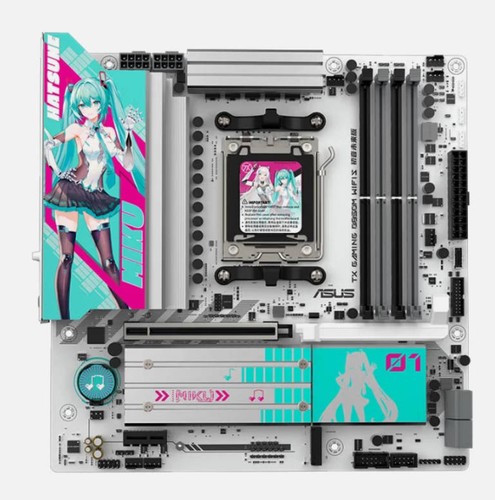ASUS TX GAMING B850M WIFI S HATSUNE MIKU EDTION AM5 MIKU Motherboard NEW - 第 3/7 張圖片