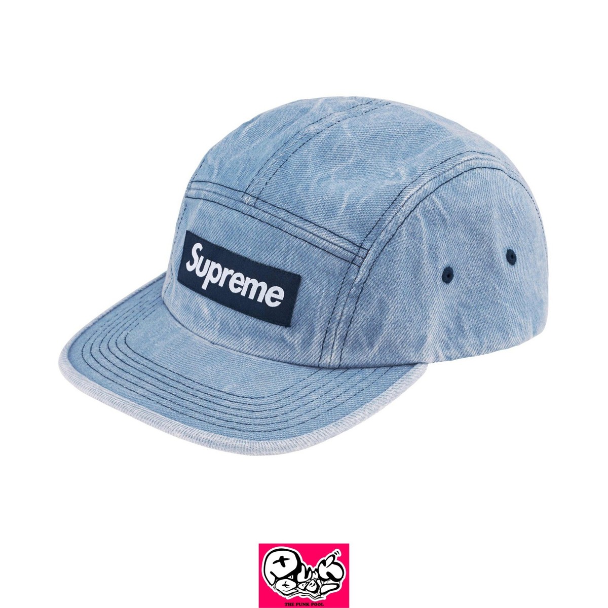 SUPREME WASHED CHINO TWILL CAMP CAP DENIM FW24 BOX LOGO Brand New