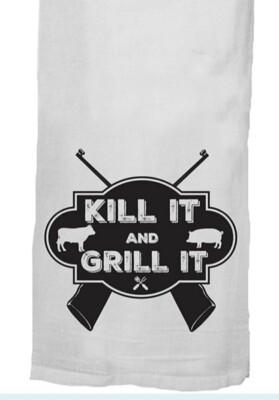 Twisted Ware 30'' Hang Tight 100% Cotton Tea Towel (Kill it & Grill it)