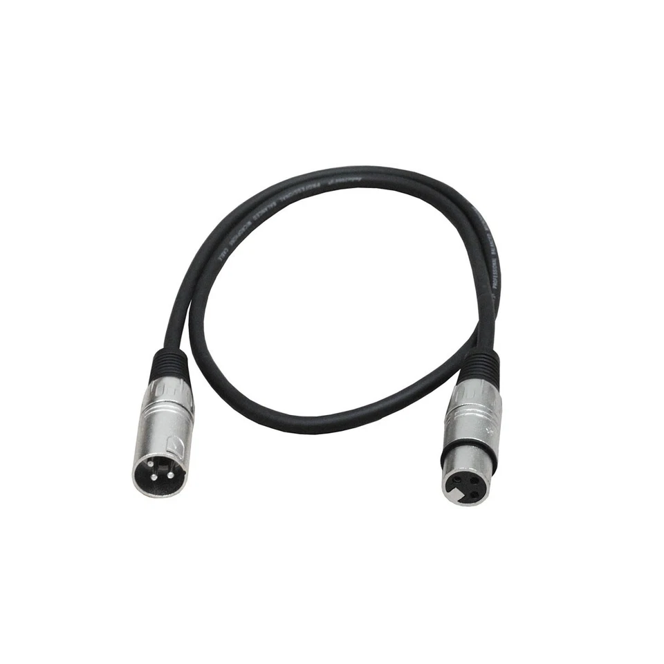 AUDIO 2000 3 ft. Audio2000's 3 Pin XLR Male to Female Microphone Cable ADC2037-P (Lot)