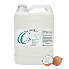 Mct oil organic 100% pure fractionated coconut uncut carrier bulk non gmo 128 oz