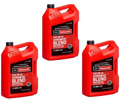 15 Quarts Engine Oil FORD MOTORCRAFT Premium Synthetic Blend SAE 5W-20