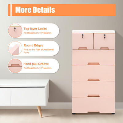 Plastic Storage Dresser Clothes Organizer Tower Cabinet 6 Drawers for Bedroom us | eBay Plastic Storage Dresser Clothes Organizer Tower Cabinet 6 Drawers for Bedroom us | eBay