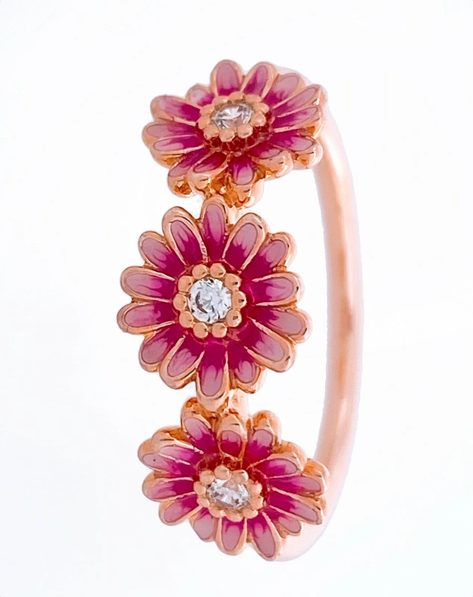 Pandora pink daisy flower on sale ring