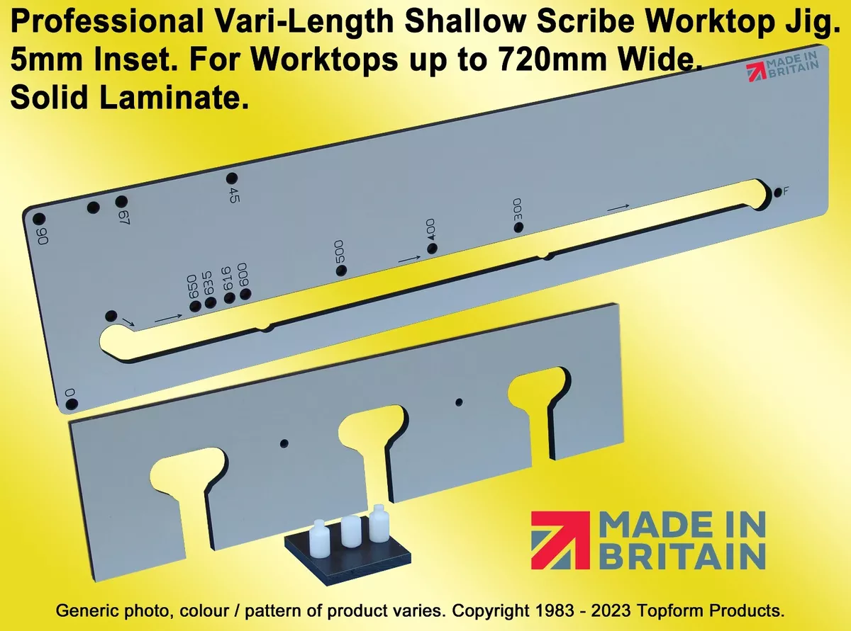 NEW. TOPFORM HIB SHALLOW SCRIBE KITCHEN WORKTOP JIG. 5mm Inset. Solid Laminate