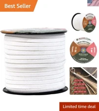 Soft  Leather String - 5mm x 50 Yards White Faux Suede for Crafting Bliss