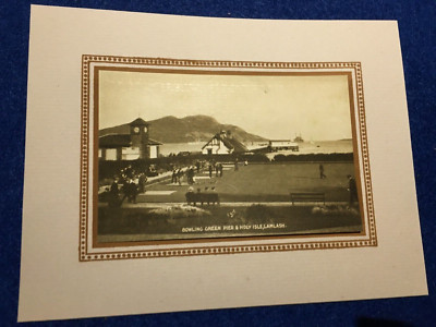LAMLASH  PIER   Isle of Arran  WW1  Era  bookplate   ready to mount and frame