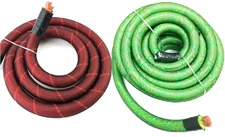 1/0 Gauge SNAKE SKIN OFC Wire Strands Copper Cable 1/0 AWG 25FT GREEN & RED