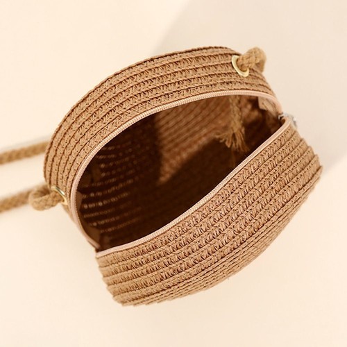 Handmade Straw Handbag Woven Straw Summer Beach Bag Kid Children - Picture 5 of 22