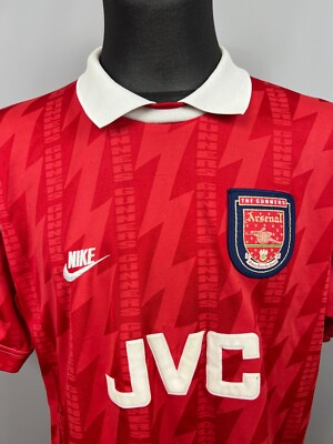 ARSENAL 1994 1996 BERGKAMP HOME SHIRT AUTOGRAPH FOOTBALL SOCCER