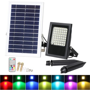 Solar Led Flood Lights T Sunrise 50w Rgb Color Changing Outdoor Image Is Loading Solar Led Flood Lights T Sunrise 50w Rgb