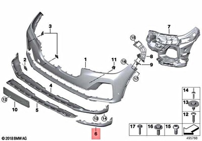 Genuine BMW G07 X7 30dX 40iX 50iX SAV Trim Front Bottom Right 