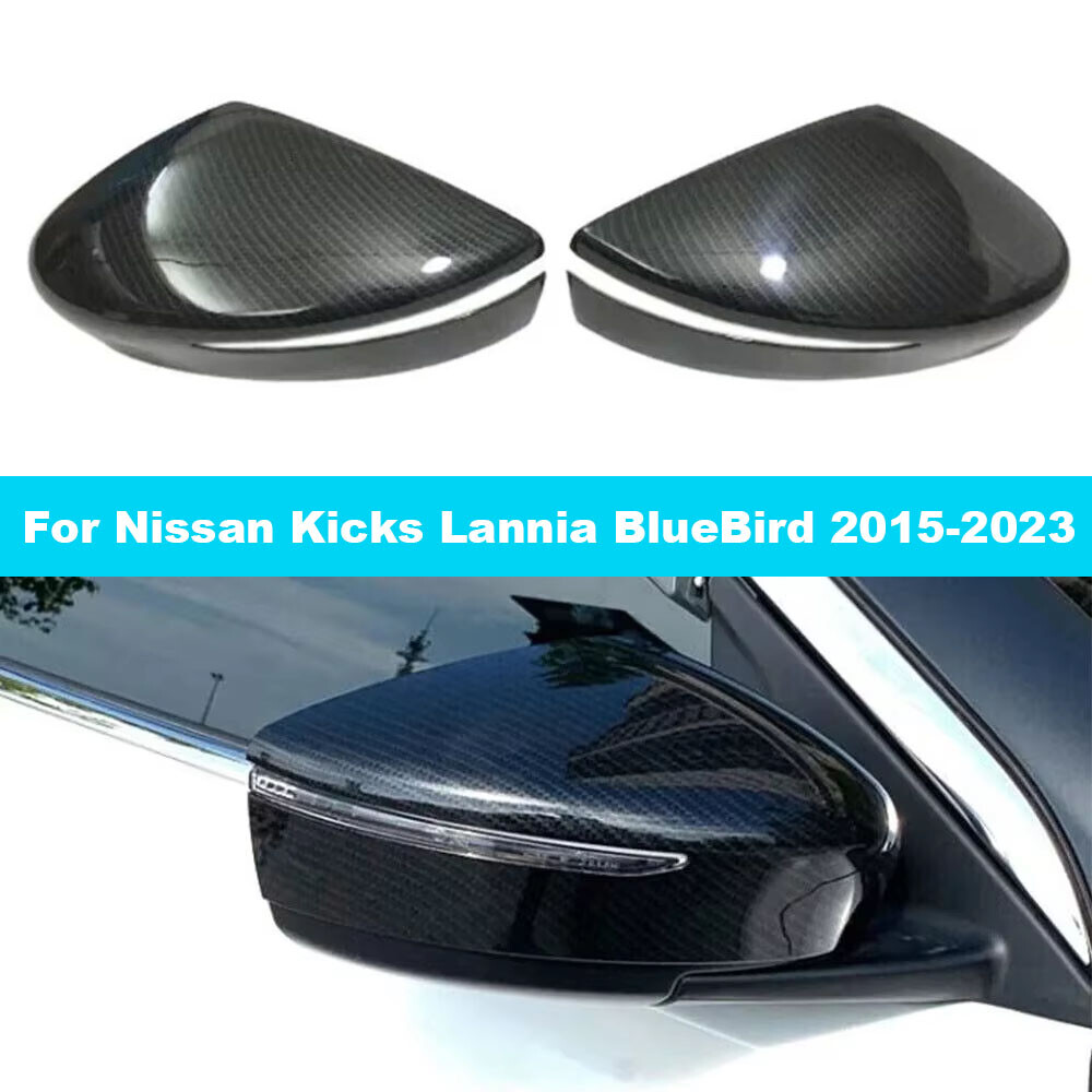 For Nissan Kicks Lannia BlueBird 15-23 Rearview Side Mirror Cover Wing Cap Trim